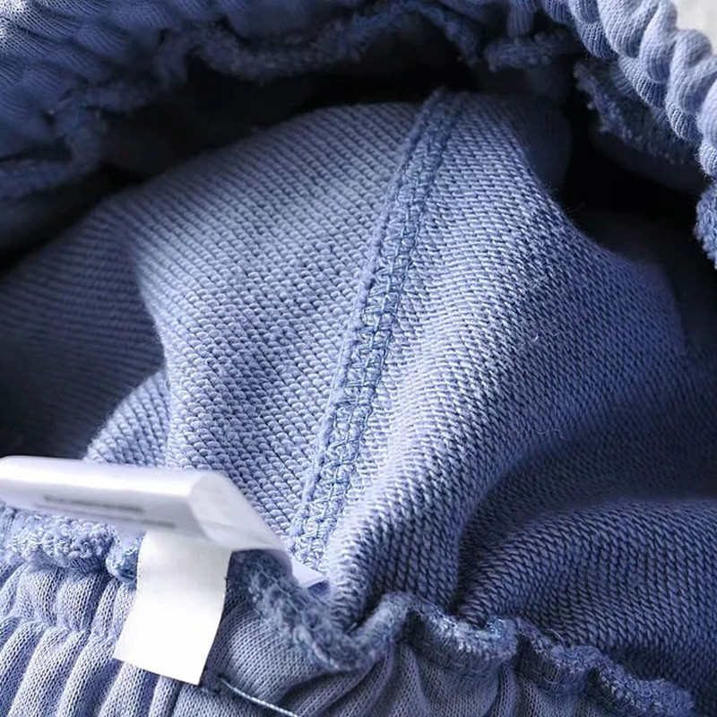 2021-es nyári alkalmi laza, tömör elasztikus, magas derekú izzadságos rövidnadrágok Női, fekete kék rövidnadrág zsebekkel Utcai ruházat