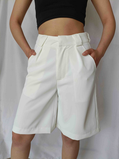 Vasariniai moteriški šortai Laisvi laisvalaikio žali violetiniai bermudų šortai moterims madinga kišenė aukštu juosmeniu iki kelių plačios kojos trumpos