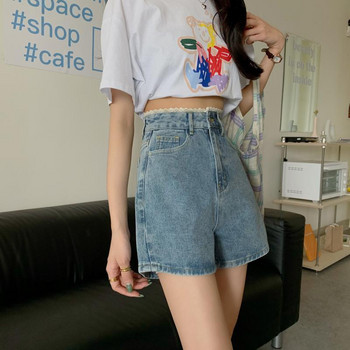 Σορτς Γυναικεία Συνονθύλευμα Δαντέλα Μπλε Τζιν ίσιο Κορεάτικο στυλ Απλό σχέδιο Γλυκό Υπέροχες φοιτήτριες Casual Slim Fashion Chi