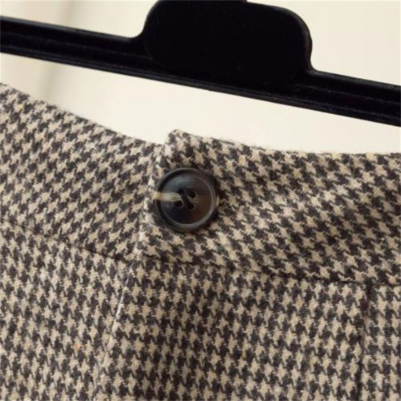 2022 m. rudens žieminiai vilnoniai šortai, moteriški korėjietiški aukštu juosmeniu, plačiomis kojomis, trumpos moteriškos kelnės, laisvalaikio laisvi auliniai viršutiniai drabužiai