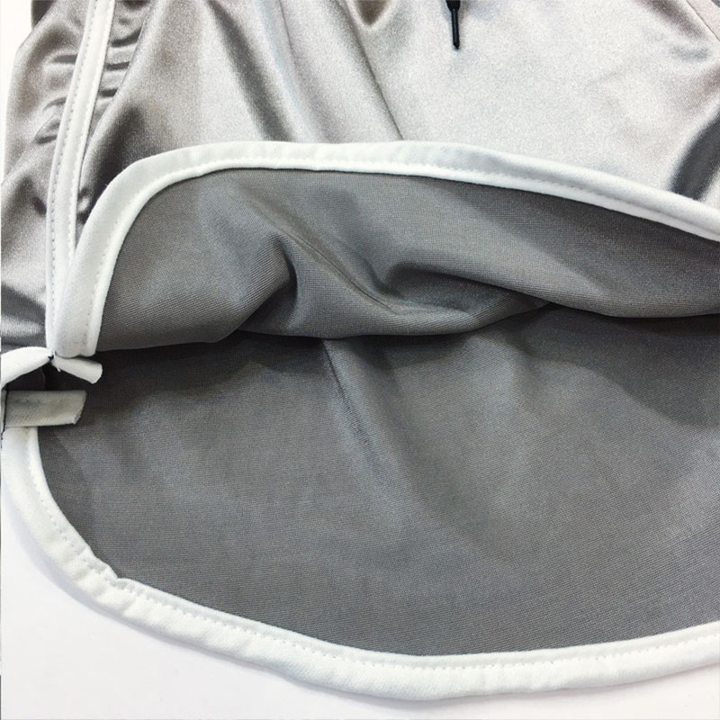 Satiinist kõrge vöökohaga lühikesed püksid naiste vabaaja lapiga kehale sobiv treening Suvised lühikesed püksid naistele elastsed kitsad lühikesed 3XL