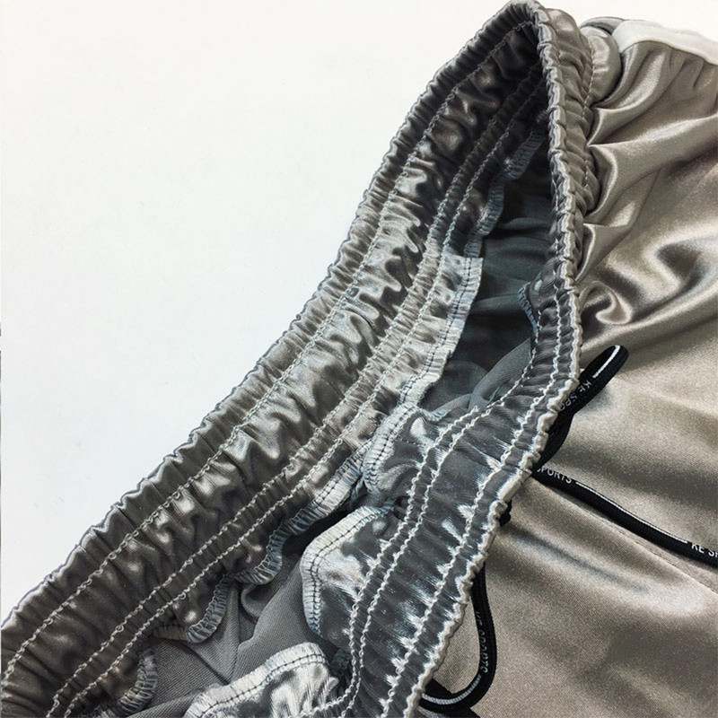 Satiinist kõrge vöökohaga lühikesed püksid naiste vabaaja lapiga kehale sobiv treening Suvised lühikesed püksid naistele elastsed kitsad lühikesed 3XL