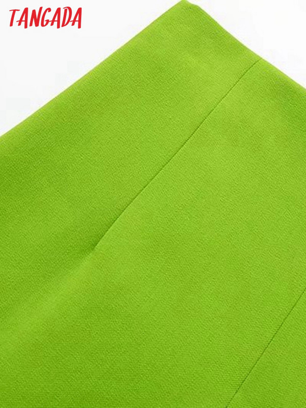 Tangada 2022 Nauji moteriški elegantiški žali šortai, šoninės kišenės su užtrauktuku OL šortai Pantalones 3H145