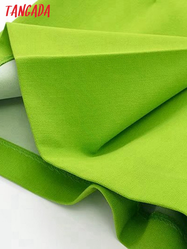 Tangada 2022 Nauji moteriški elegantiški žali šortai, šoninės kišenės su užtrauktuku OL šortai Pantalones 3H145