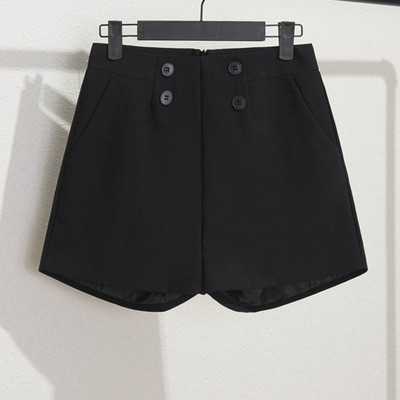 Sungtin gombos alap rövidnadrág női 7 színű magas derekú divat tömör széles lábú rövid nadrág Koreai nyári rövidnadrág Női ruhák 2022