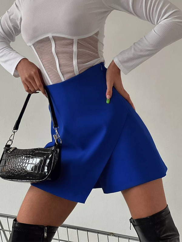 Mnealways18 Street Šortai Moteriški Vasaros Žalioji 2022 m. Asimetriški sijonai aukštu juosmeniu Seksualūs sijonai Moteriški rožiniai šortai