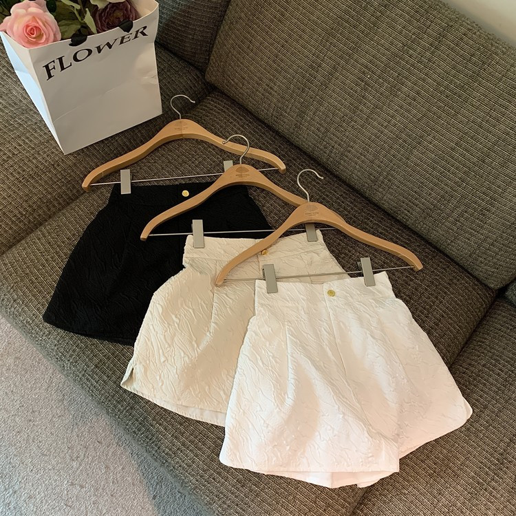 KUSAHIKI 2022 m. vasaros moteriški šortai aukštu juosmeniu korėjietiški žakardo madingi apatiniai priežastiniai platūs trumpi moteriški šortai