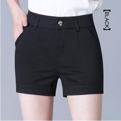 Női nyári rövidnadrág plusz nagy méretű, magas derekú rövidnadrág Női Slim Fit alkalmi női rövidnadrág Kényelmes egyenes rövidnadrág nőies