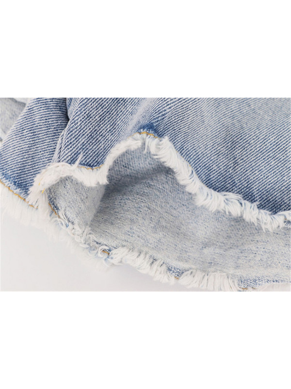 Szexi nyári női farmer rövidnadrág 2022 nyári kék magas derekú rövid farmer Női divat szakadt lyukas rózsaszín oldalsó fűzős masni meleg nadrág