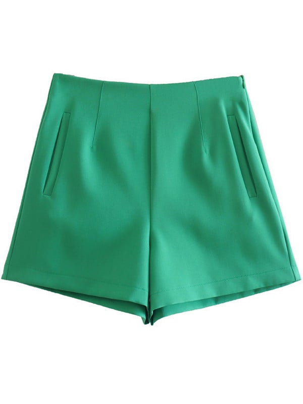 PAILETE pentru femei 2022, la modă, cu buzunare laterale, bermude, pantaloni scurti de epocă cu talie înaltă, cu fermoar, pantaloni scurti pentru femeie