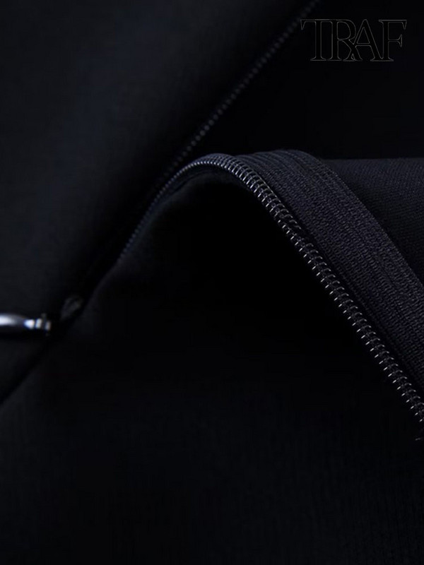 TRAF Ženska moda s asimetričnim pojasom, kratke suknje, vintage ženske kratke hlače s patentnim zatvaračem visokog struka Mujer