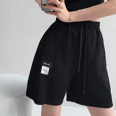 Naiste lühikesed püksid, nöör, lihtsad unisex tänavarõivad, treening Korea stiilis kõrgkoolid, kõrge vöökohaga disain, sobivad suvepüksid