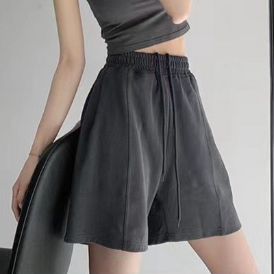 Naiste lühikesed püksid, nöör, lihtsad unisex tänavarõivad, treening Korea stiilis kõrgkoolid, kõrge vöökohaga disain, sobivad suvepüksid