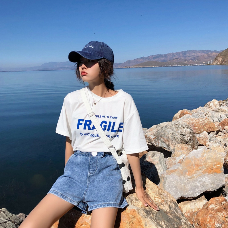 Tänavarõivad suvised naiste teksapüksid 2022 Uus saabumine kõrge elastse vöökohaga laia säärega lühikesed püksid Teksad Must Sinine Valge Roosa Lühikesed Naiste