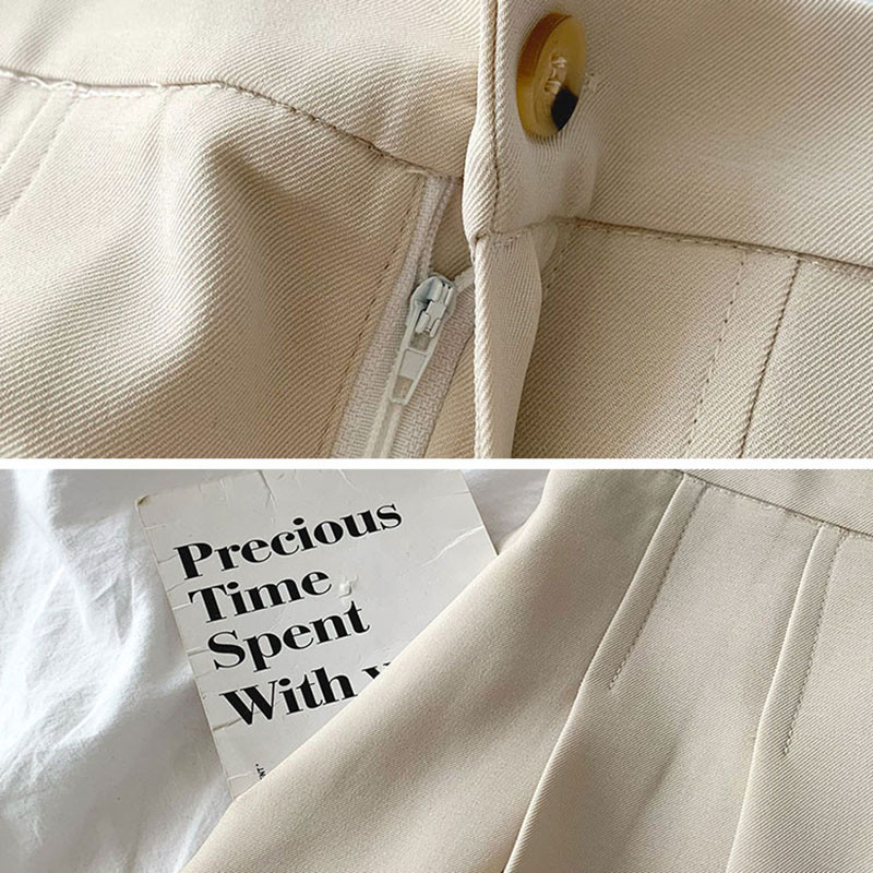 Női rövidnadrágok Minimlaist Solid, magas derék, 4 színű, mindenhez passzoló nőies klasszikus kiváló minőség népszerű Ulzzang alkalmi laza elegáns új