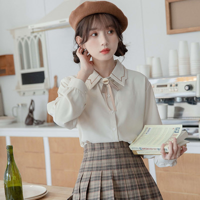 Novi model ženske elegantne košulje sa kragnom i trakom