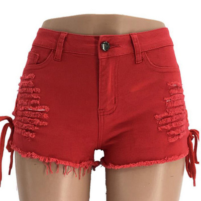 2022. aasta suve naiste teksapüksid, elastsed kõrge vöökohaga Bodycon kitsad lühikesed püksid, peopüksid, seksikad roosad teksapüksid