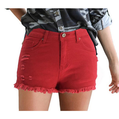 2022. aasta suve naiste teksapüksid, elastsed kõrge vöökohaga Bodycon kitsad lühikesed püksid, peopüksid, seksikad roosad teksapüksid