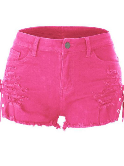 2022. aasta suve naiste teksapüksid, elastsed kõrge vöökohaga Bodycon kitsad lühikesed püksid, peopüksid, seksikad roosad teksapüksid