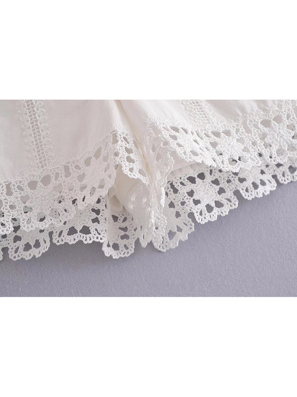 PB&ZA4786053 Moterys, 2022 m. Naujos mados nėrimo sujungimas Šortai Vintažiniai aukšto juosmens šortai Moteriškos trumpos kelnės Mujer 4786/053