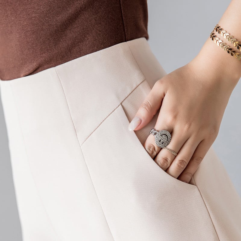 2022 m. vasaros šortai moterims Tvirtos aukšto juosmens plačios trumpos kelnės Juodos užtraukiamos kišenės Šortai Moteriškos trumpos kelnės D4142