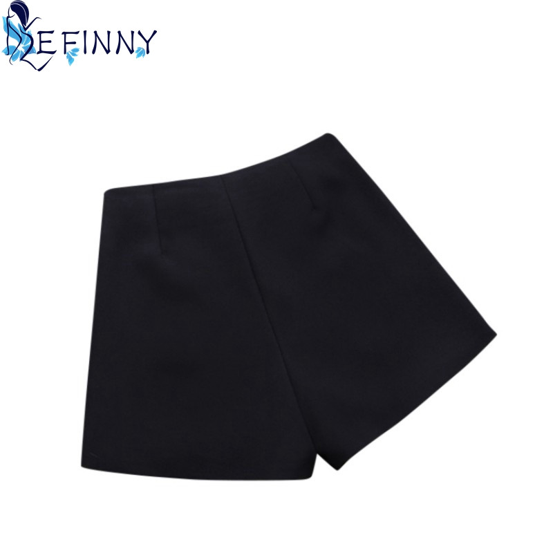 Nauji šortai moterims Vasaros karštos mados vienspalviai apatiniai aukštu juosmeniu laisvalaikio kostiumo šortai juodi balti
