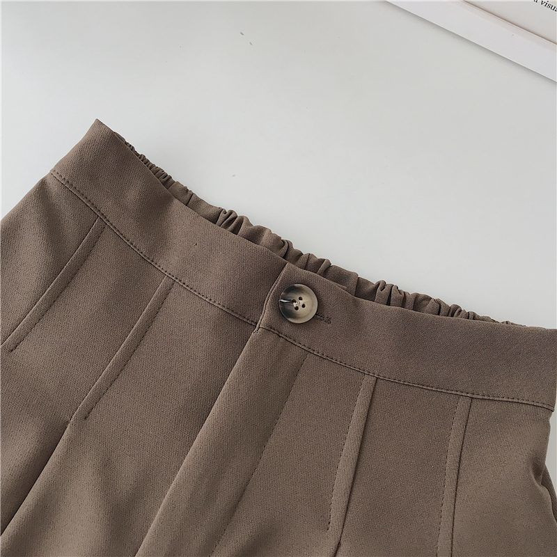 Pantaloni scurți uni Femei Clasici Drapat Office Lady All-match Timp liber Zilnic Moale Subțire Înaltă calitate Ulzzang Trendy 2021 Cele mai noi Chic