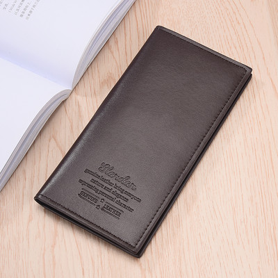 Šiuolaikinė odinė piniginė su užrašu du modeliai