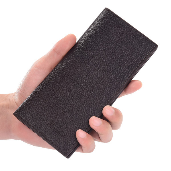 Šiuolaikinė odinė piniginė su užrašu du modeliai