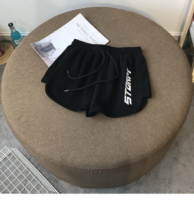 Ljetne ženske ležerne sportske kratke hlače s pojasom i elastičnim strukom Modne zgodne široke kratke hlače za djevojke