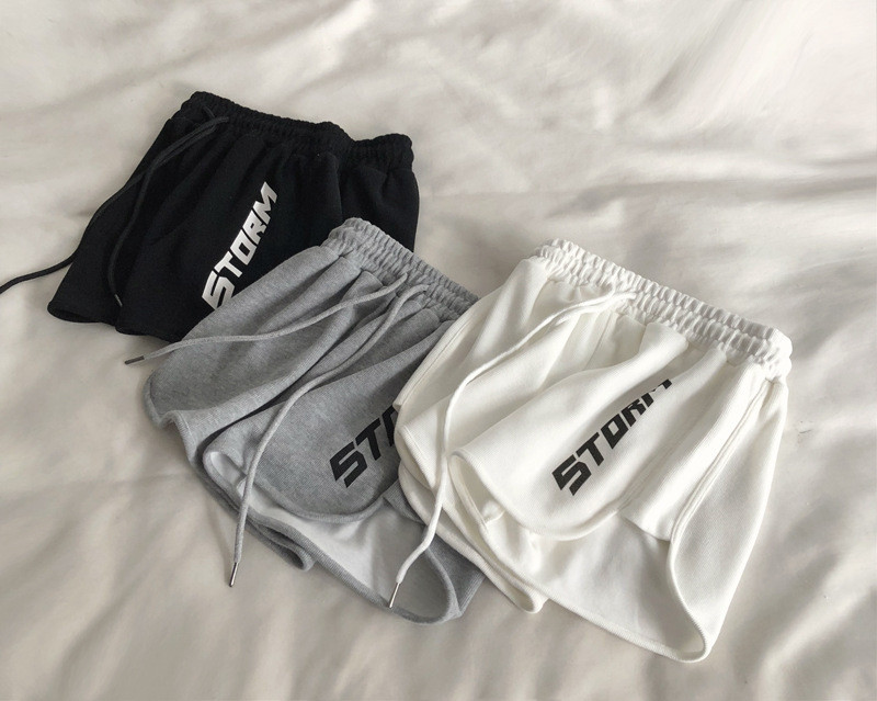 Ljetne ženske ležerne sportske kratke hlače s pojasom i elastičnim strukom Modne zgodne široke kratke hlače za djevojke