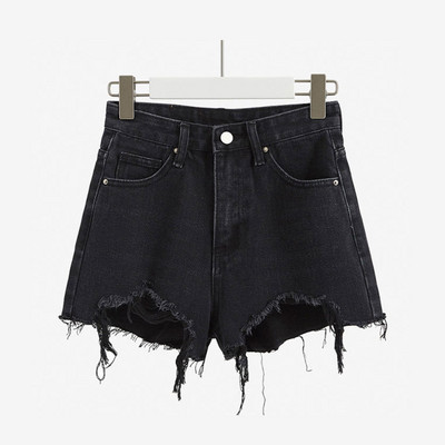 DeRuiLaDy 2021 moodsad naiste lõhki kantud teksapüksid suvised vabaaja kõrge vöökohaga kuumad Korea teksapüksid Seksikad lahtised laia säärega lühikesed püksid