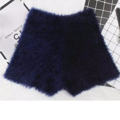 Tavasz és tél női vastag mohair szőrme rövidnadrág magas derekú sztreccs kötött csizma vastag szőrme meleg rövid nadrág