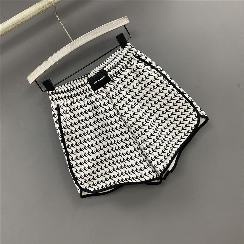 Juodi bėgimo laisvalaikio šortai su kišenėmis, vasara moterims Moterų mados aukštu juosmeniu korėjiečių Ulzzang drabužiai šortai Sportas Fitness