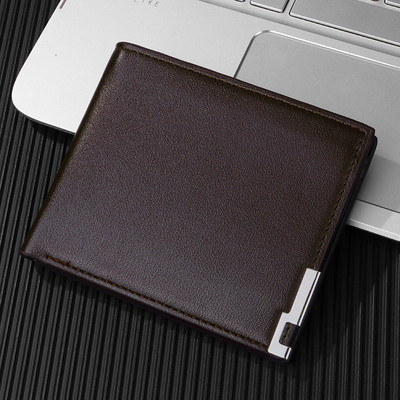 Eco bőr pénztárca fém elemmel és belső rekesszel