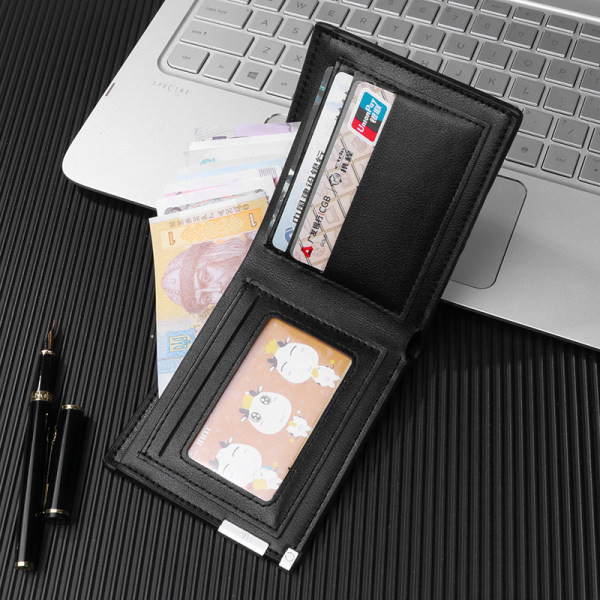 Eco bőr pénztárca fém elemmel és belső rekesszel