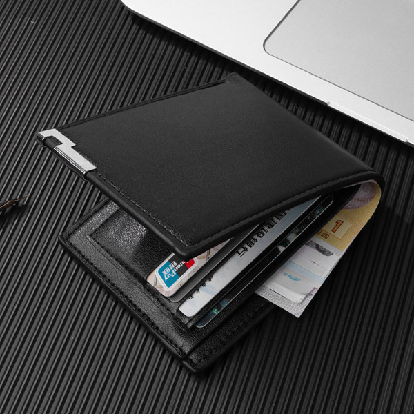 Eco bőr pénztárca fém elemmel és belső rekesszel