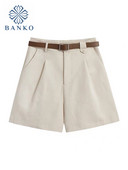 Naiste lühikesed püksid, suvine nööp, laia säärega, avara kardinaga Korea stiilis vabaaja naiste kontori BF tänavarõivad, mood, lihtsad, kõik sobivad