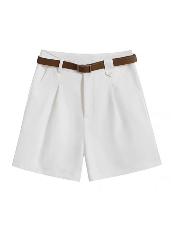 Naiste lühikesed püksid, suvine nööp, laia säärega, avara kardinaga Korea stiilis vabaaja naiste kontori BF tänavarõivad, mood, lihtsad, kõik sobivad