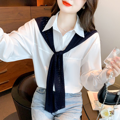 Puhta mustriga pikkade varrukatega naistesärk