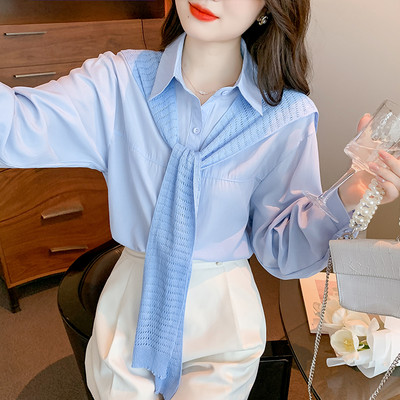 Puhta mustriga pikkade varrukatega naistesärk