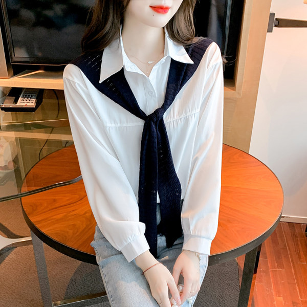 Puhta mustriga pikkade varrukatega naistesärk