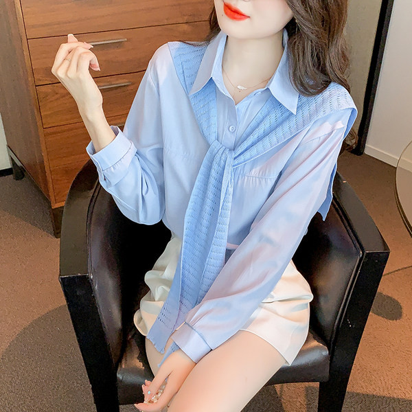 Puhta mustriga pikkade varrukatega naistesärk