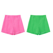 Zach AiIsa vasaros nauji moteriški rūbai temperamento paprasti ir universalūs tiesūs laisvalaikio ploni šortai aukštu juosmeniu