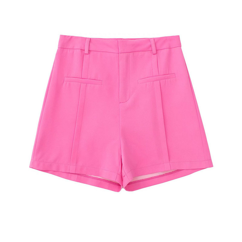 Zach AiIsa vasaros nauji moteriški rūbai temperamento paprasti ir universalūs tiesūs laisvalaikio ploni šortai aukštu juosmeniu