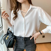 Új modell hosszú ujjú női csíkos ing
