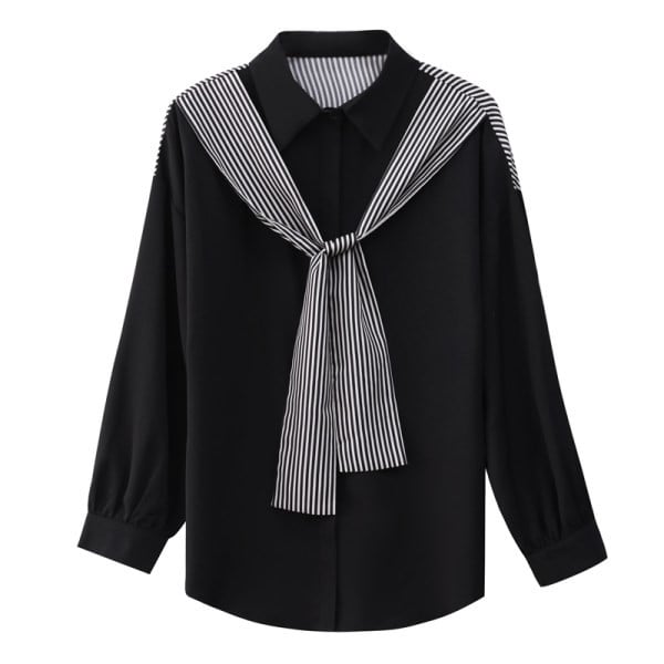 Stilingi pavasariški moteriški marškiniai ilgomis rankovėmis