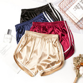 Sanderala naiste suvised seksikad satiinist siledad lühikesed püksid, suur XXL elastne, lõdva vöökoht, jooksva fitnessi õhukesed kuumad soliidsed rõivad