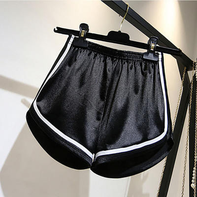 Sanderala naiste suvised seksikad satiinist siledad lühikesed püksid, suur XXL elastne, lõdva vöökoht, jooksva fitnessi õhukesed kuumad soliidsed rõivad