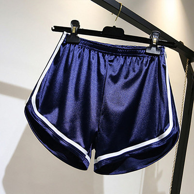 Sanderala naiste suvised seksikad satiinist siledad lühikesed püksid, suur XXL elastne, lõdva vöökoht, jooksva fitnessi õhukesed kuumad soliidsed rõivad